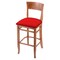 Holland Bar Stool Co 30" Bar Stool, Medium Finish, Canter Red Seat 316030Med011 - alternate 1